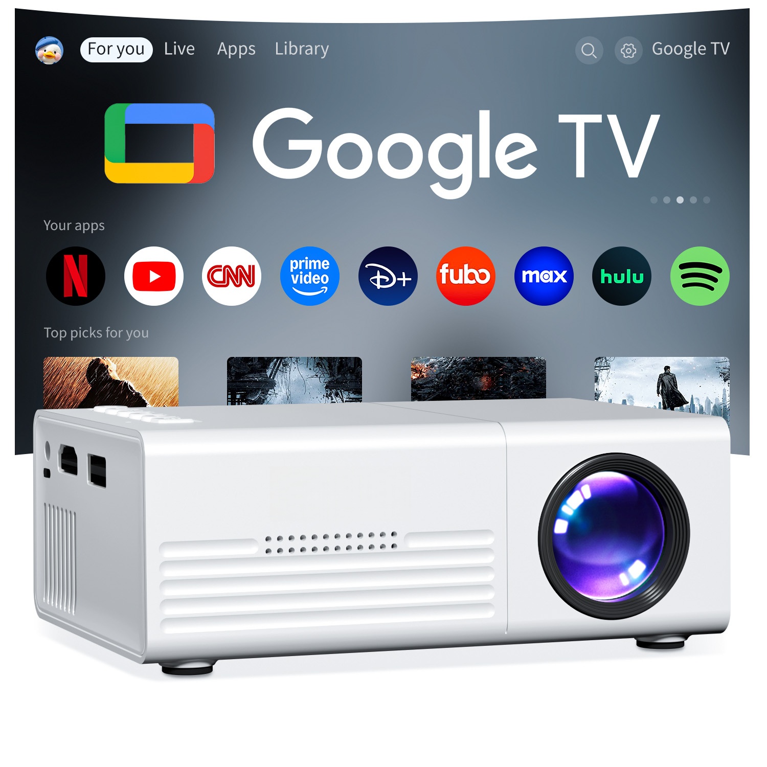 Smart Home Midea - Mini Projector TFT LCD Wifi Bluetooth