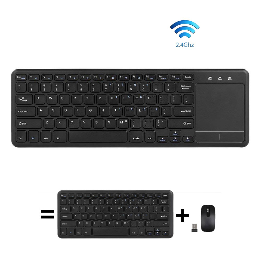 Smart Home Keyboard - 2.4GHz Ultra thin Wireless Touch Keyboard