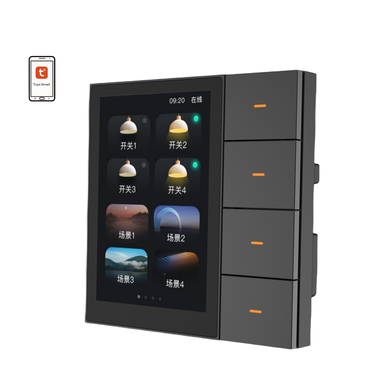 4 Gang Zigbee Smart Life Smart - Smart Home Control Panel recension och pris