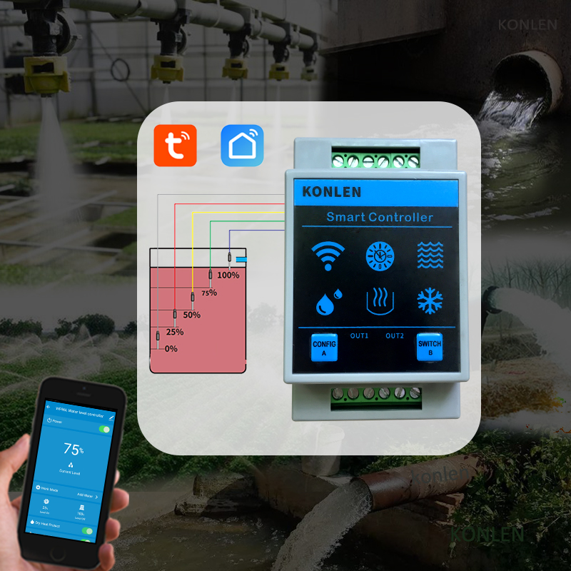 KONLEN Tuya Water Level Sensor - Wifi Water Leak Detector recension och pris