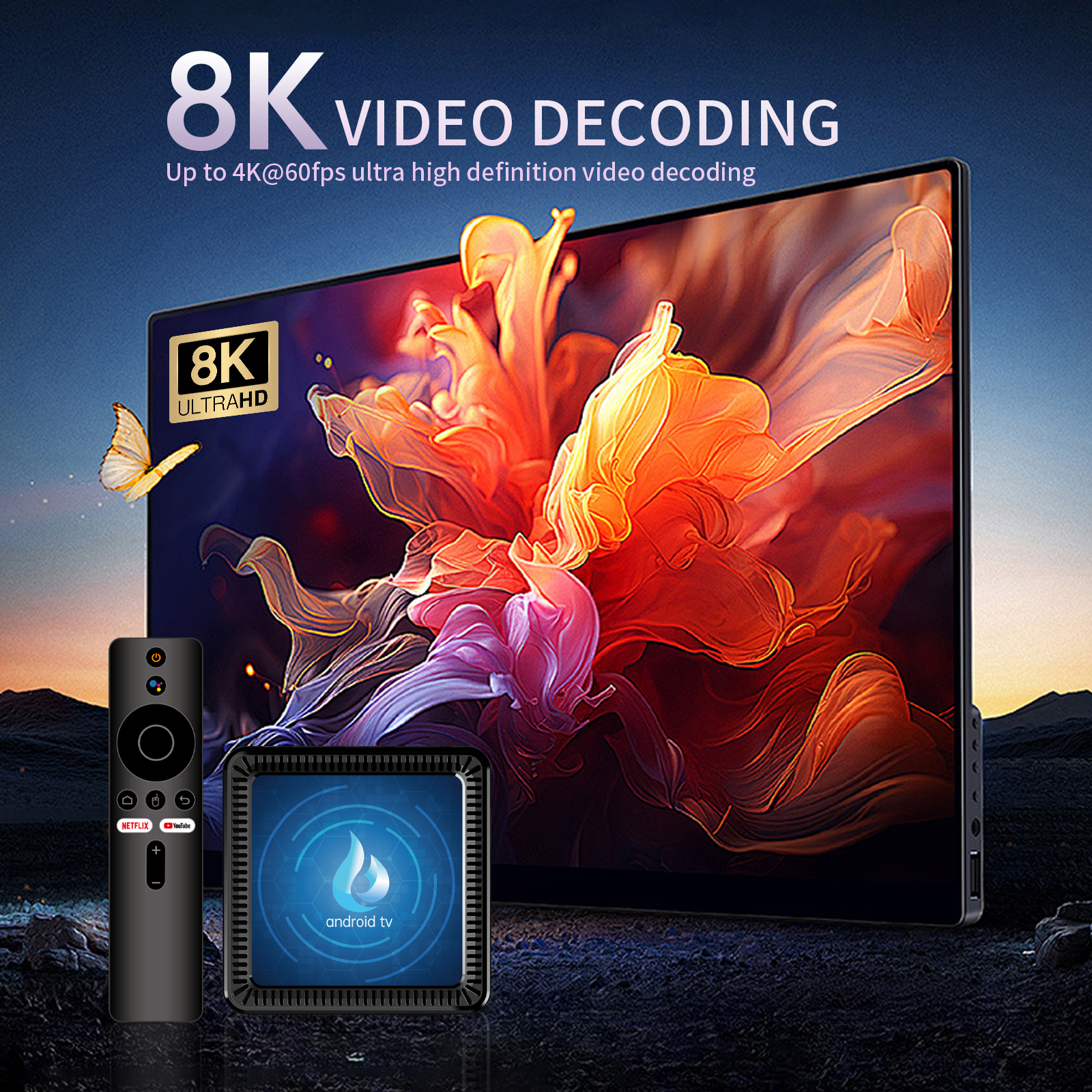 Android 16.0 TV Box 8K Ultra H - Smart Home Midea recension och pris
