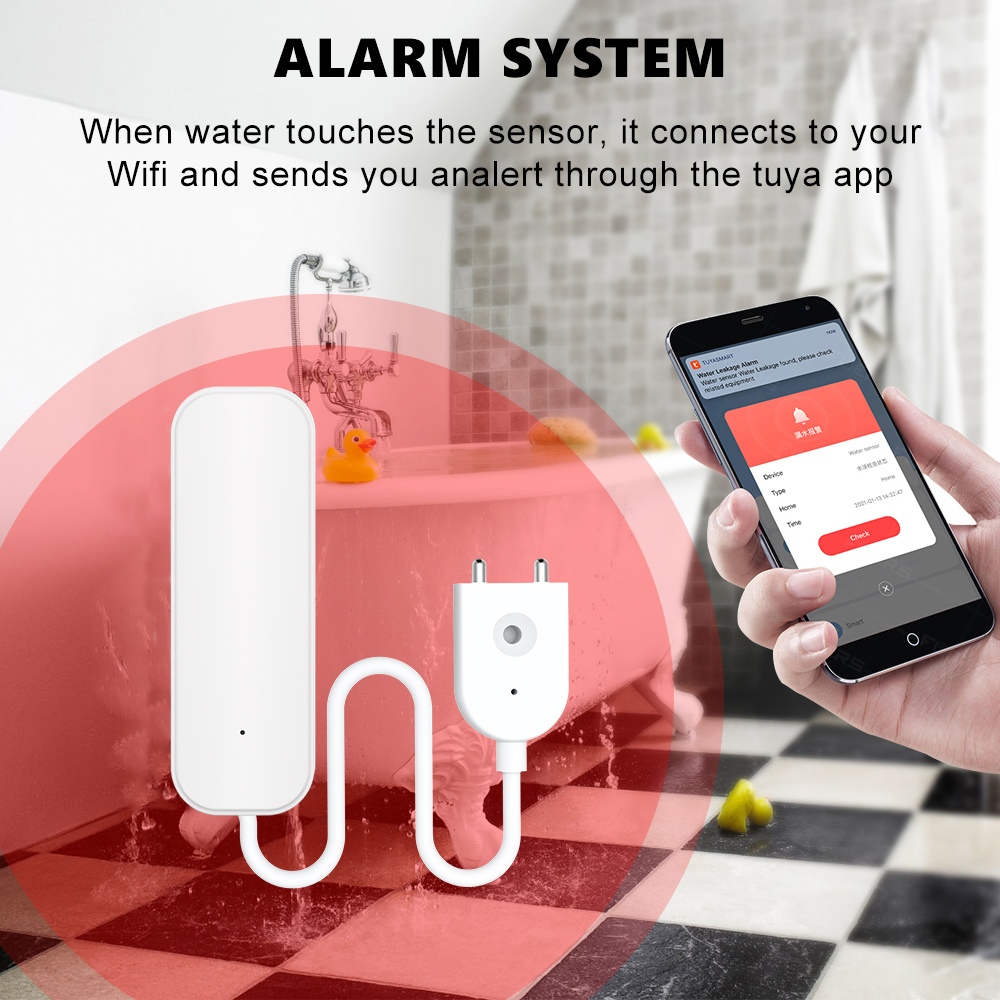 WiFi/Zigbee Water Sensor Tuya  - Wifi Water Leak Detector recension och pris