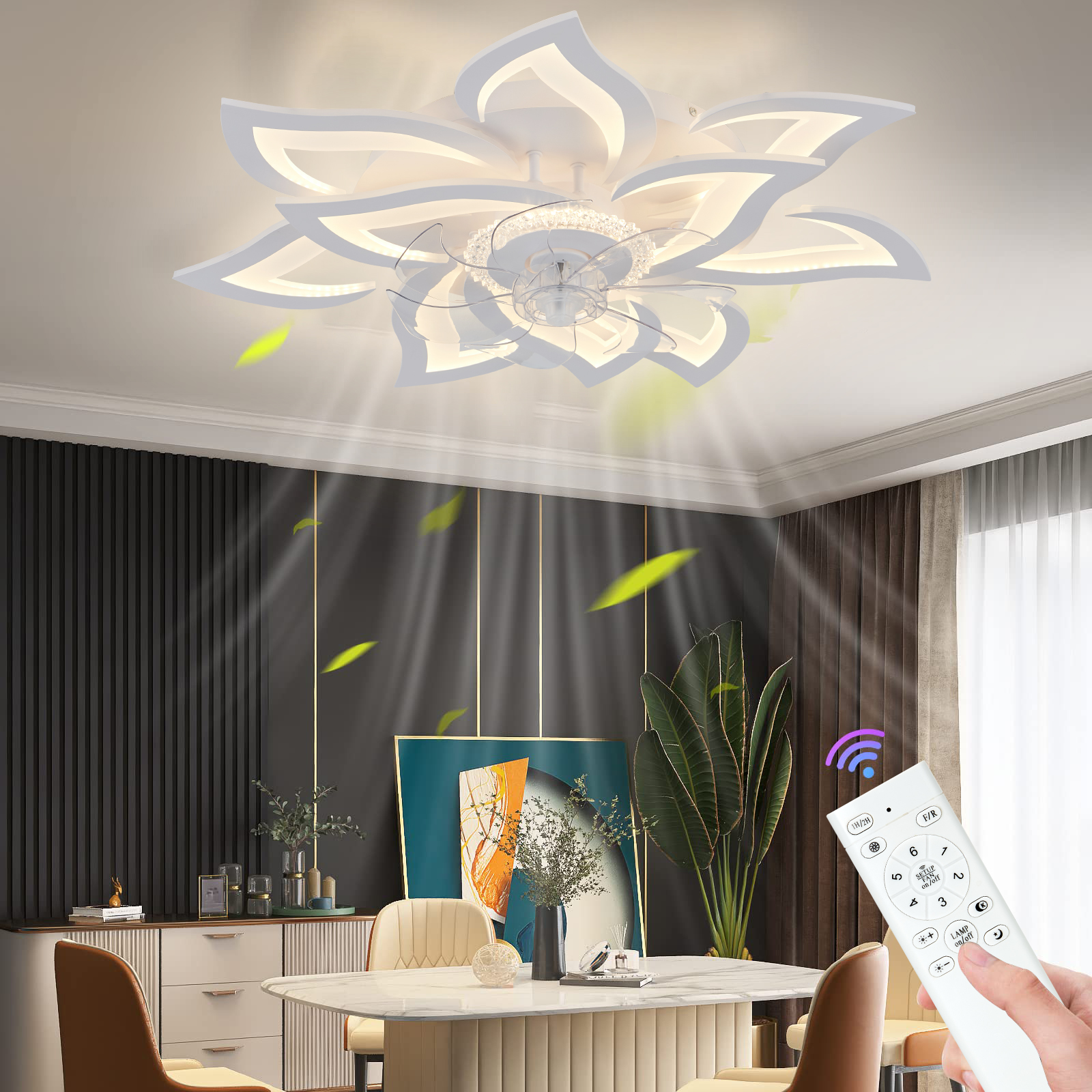 Lotus Led Ceiling Fan with Sma - Smart Home Ventilation recension och pris