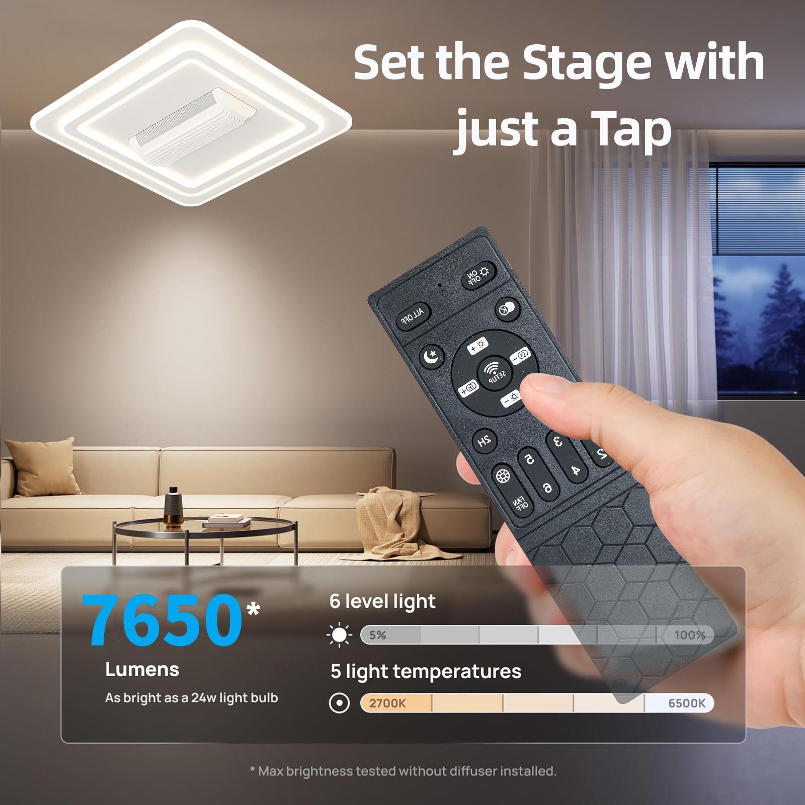 Modern Ceiling Fan with Light  - Smart Home Ventilation recension och pris