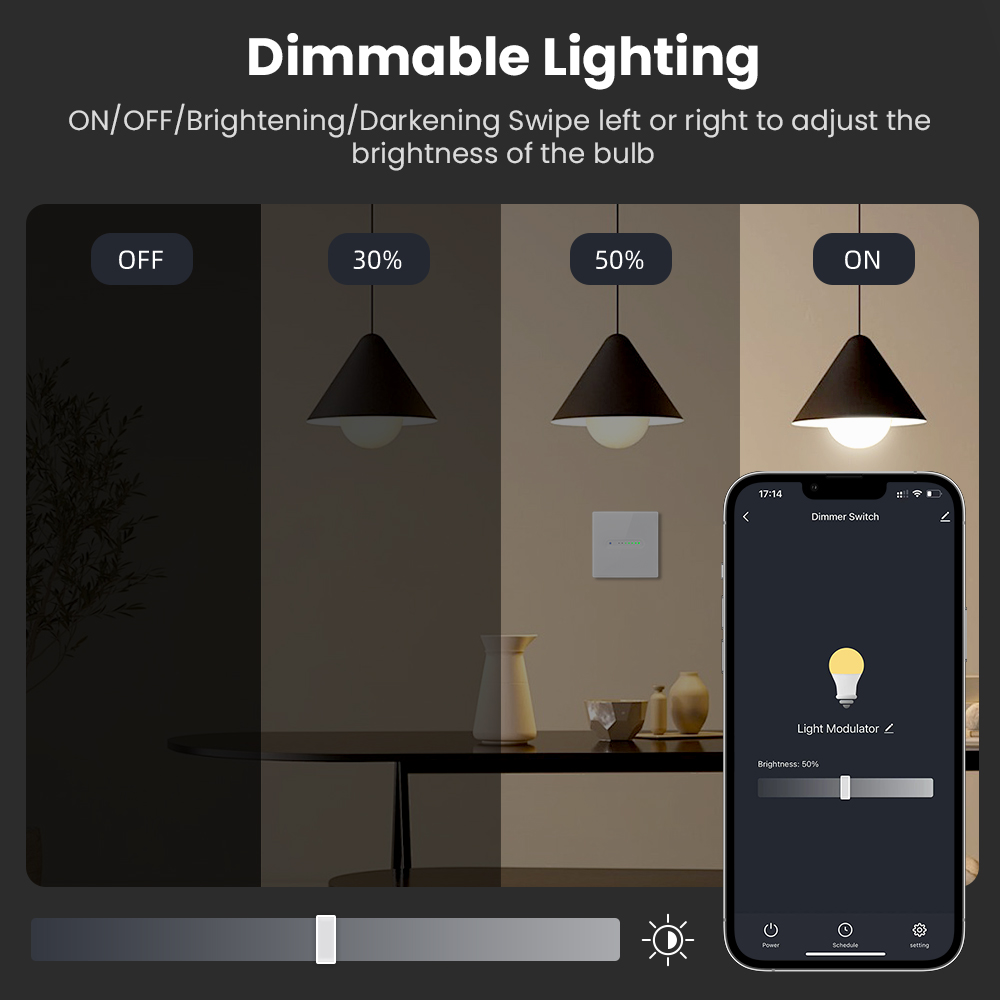 AVATTO WiFi 1/2 Gang Smart Dim - Smart Home Control Panel recension och pris