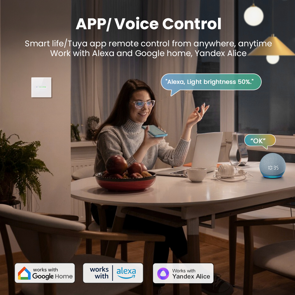 AVATTO WiFi 1/2 Gang Smart Dim - Smart Home Control Panel recension och pris