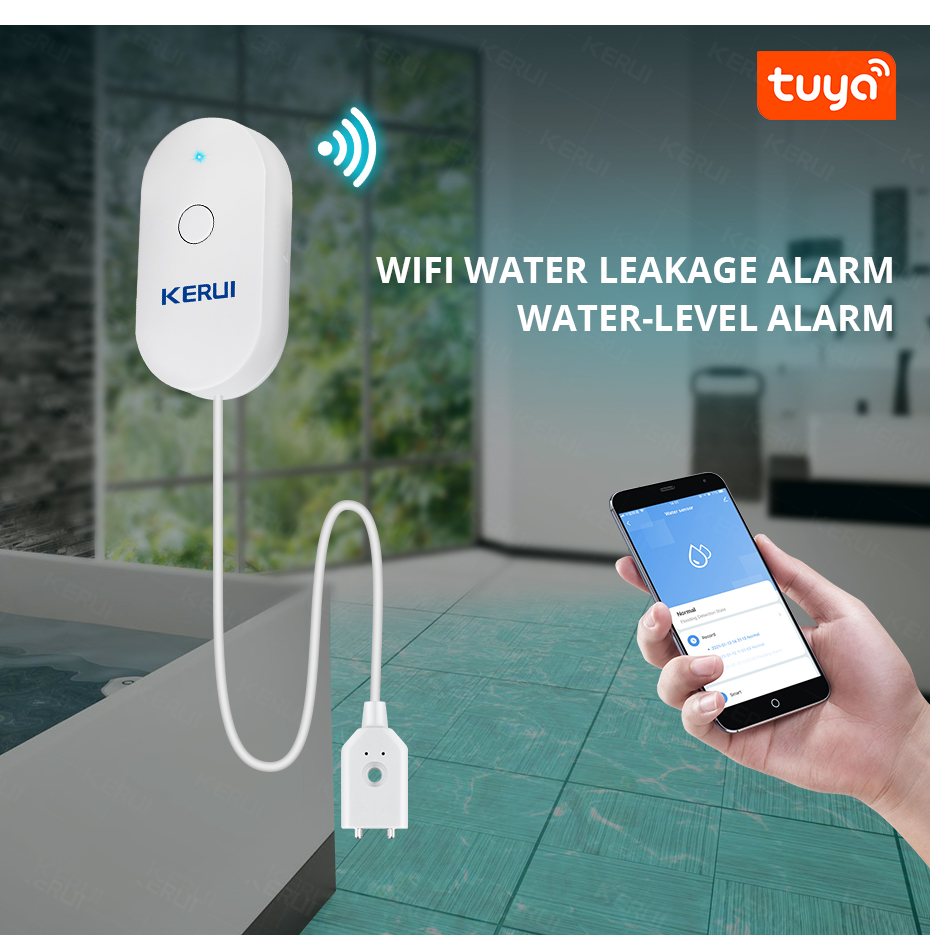 KERUI Smart  WiFi Water Sensor - Wifi Water Leak Detector recension och pris