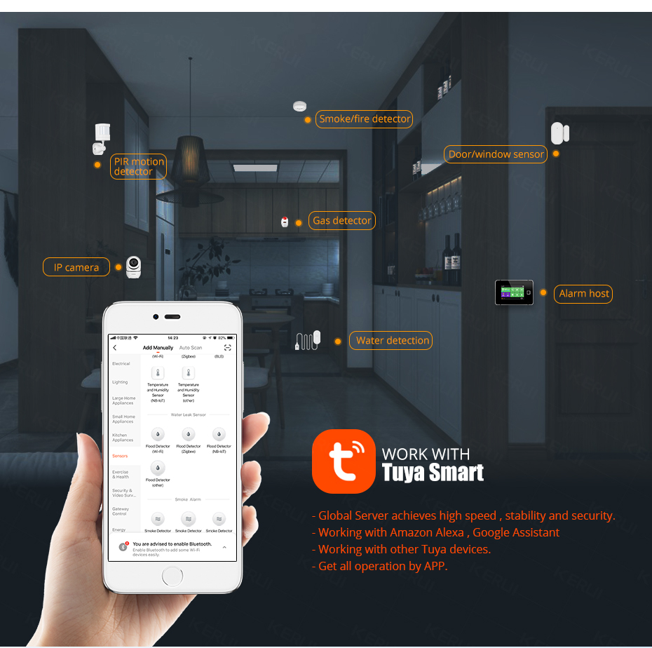 KERUI Smart  WiFi Water Sensor - Wifi Water Leak Detector recension och pris