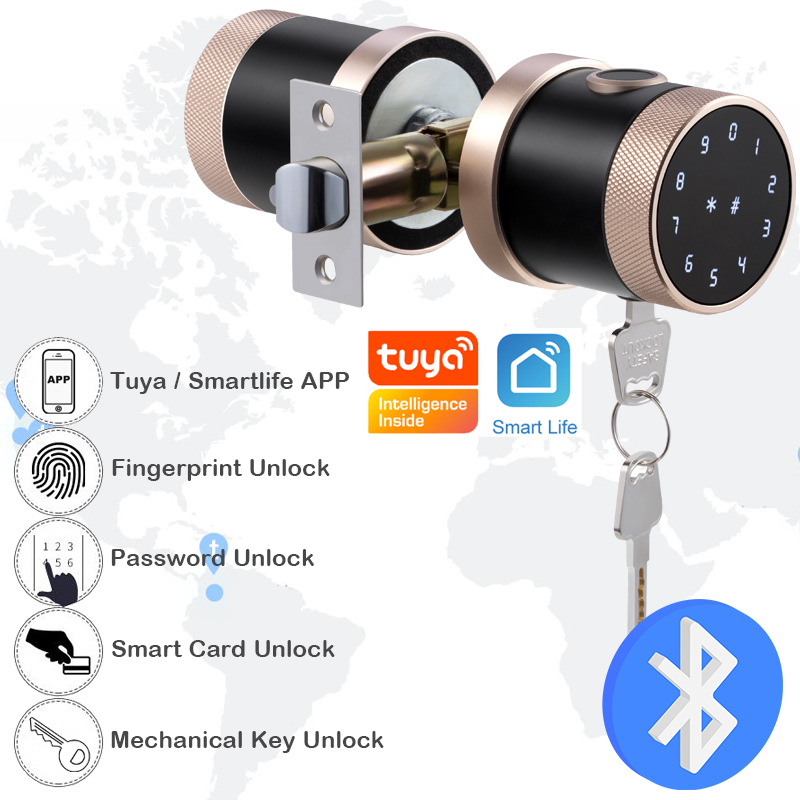 Fingerprint Door Lock Tuya Blu - Smart Home Keyboard recension och pris