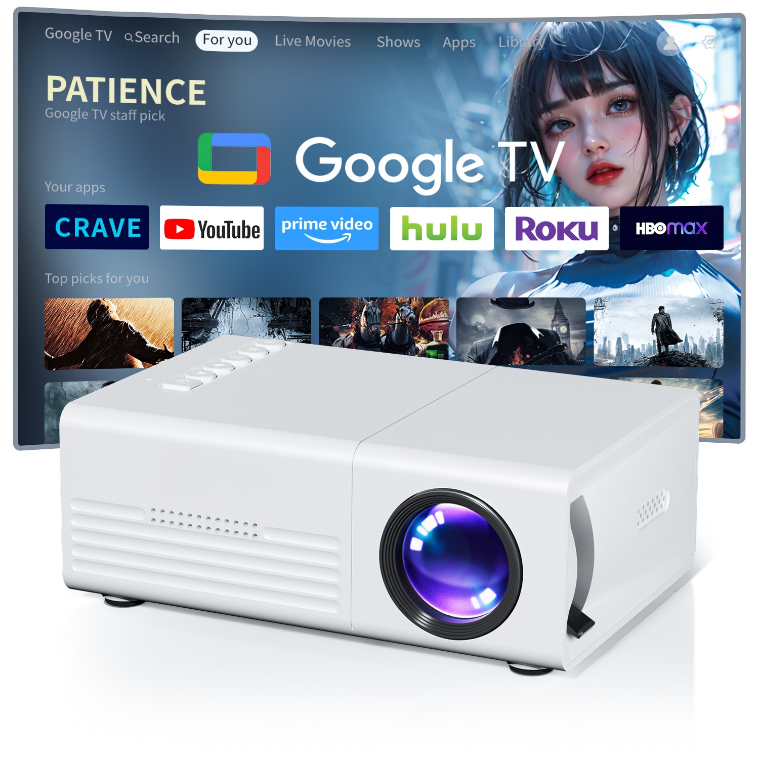 Mini Projector TFT LCD Wifi Bl - Smart Home Midea recension och pris