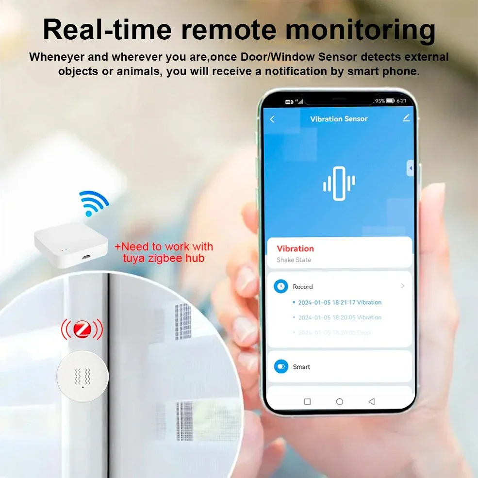 Tuya ZigBee Smart Vibration &  - Smart Home Ecosystems recension och pris