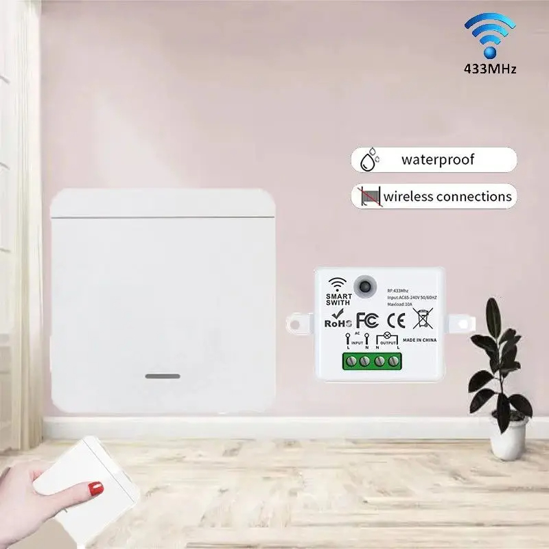 RF 433MHz Wireless Wall Switch - Smart Home Ventilation recension och pris