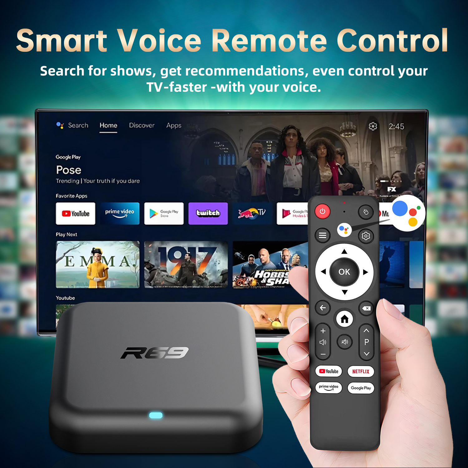 R69-1 Android 14 TV Box Rockch - Smart Home Midea recension och pris