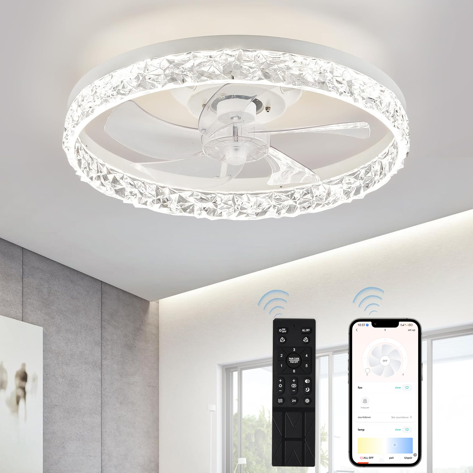 Modern LED Ceiling Fan Lmap Re - Smart Home Ventilation recension och pris