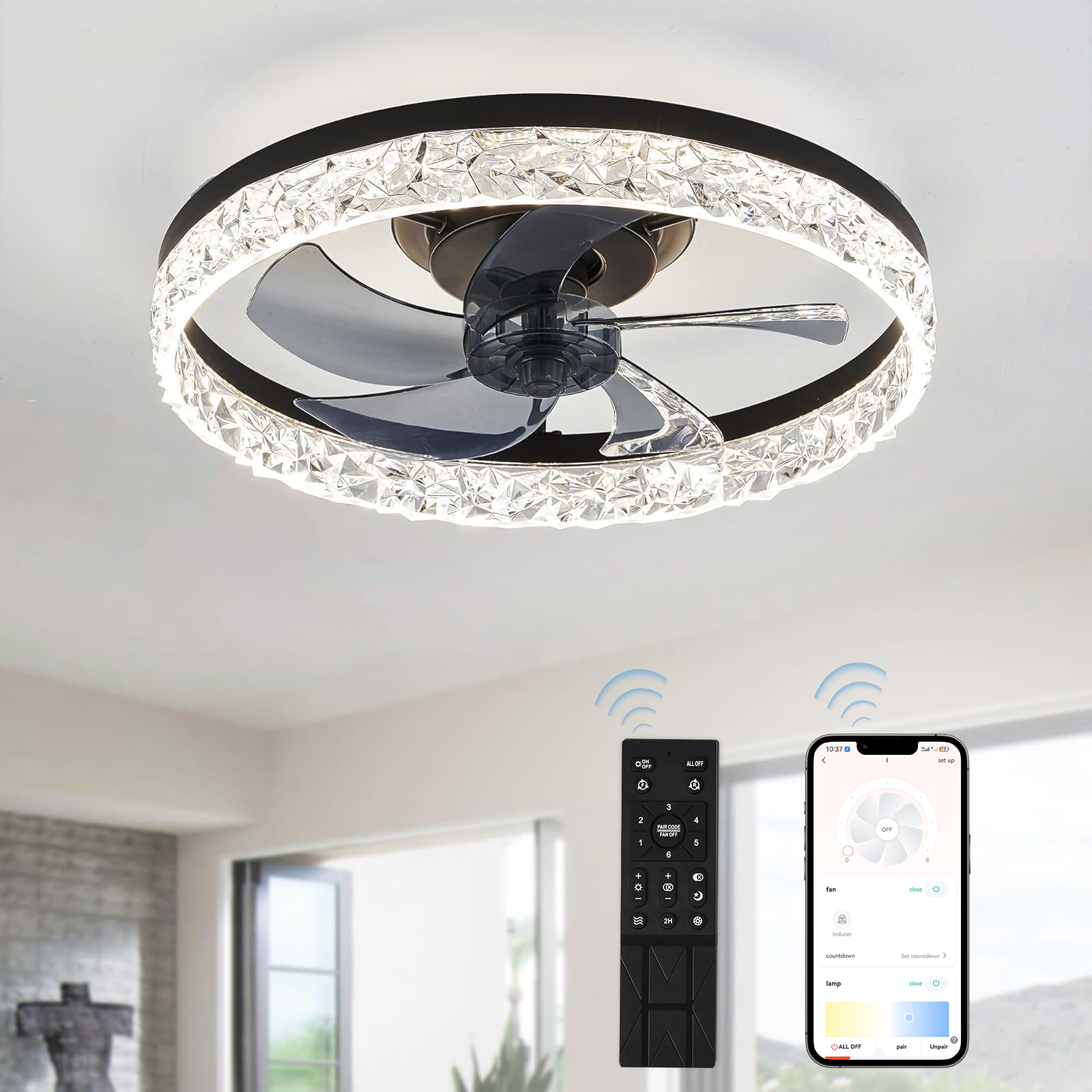 Modern LED Ceiling Fan Lmap Re - Smart Home Ventilation recension och pris
