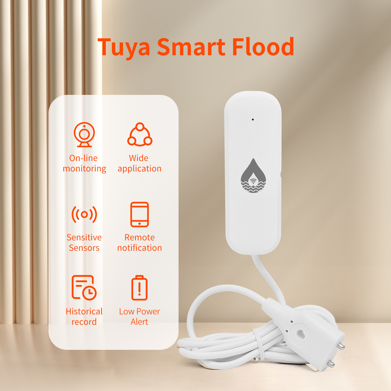 YFK Tuya WiFi Water Leakage Se - Wifi Water Leak Detector recension och pris