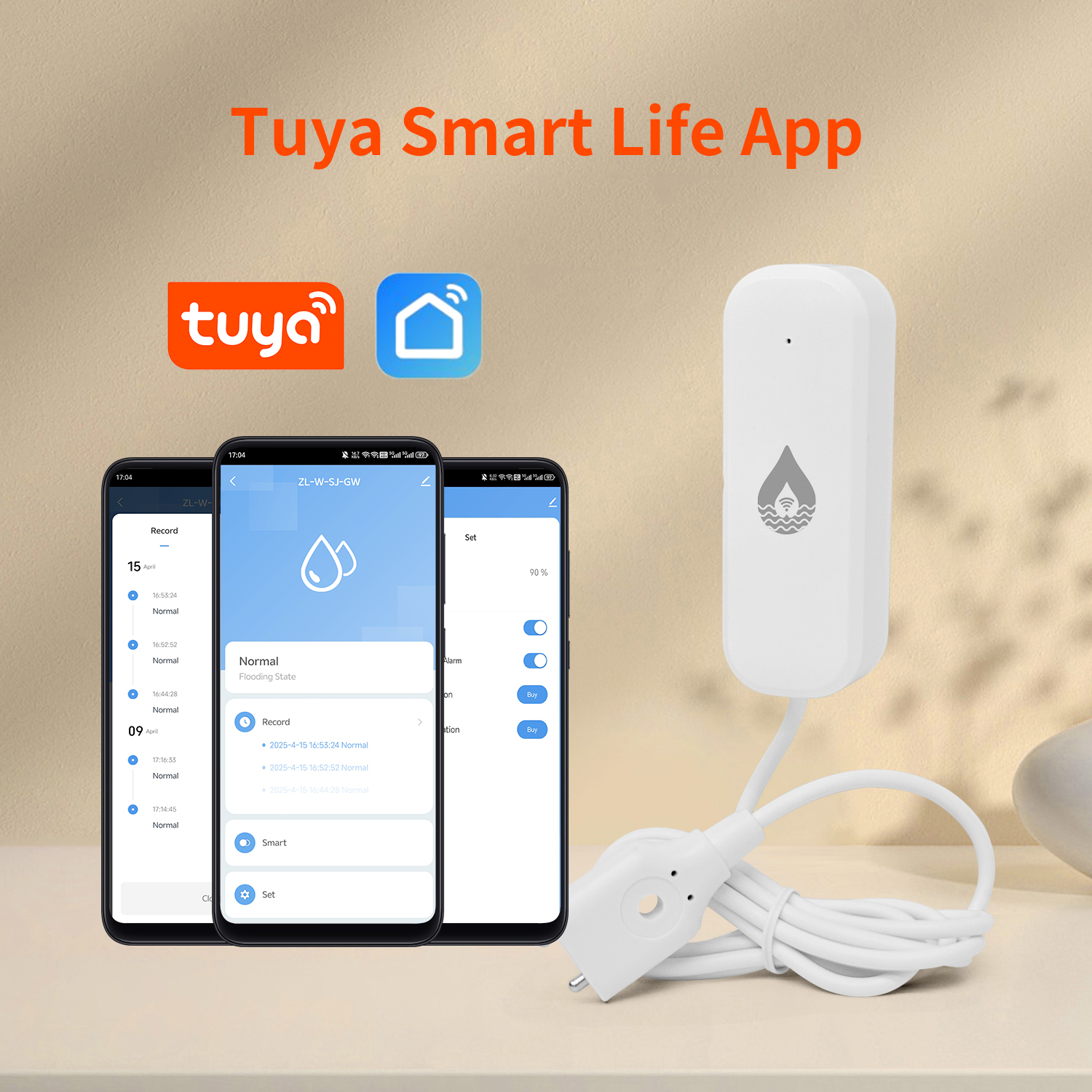 YFK Tuya WiFi Water Leakage Se - Wifi Water Leak Detector recension och pris