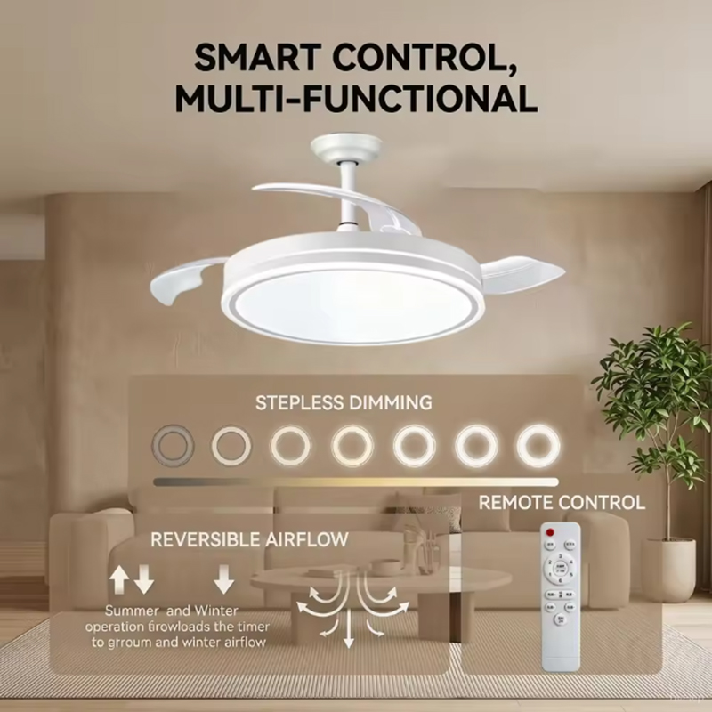 Smart Ceiling Fan with LED Lig - Smart Home Ventilation recension och pris