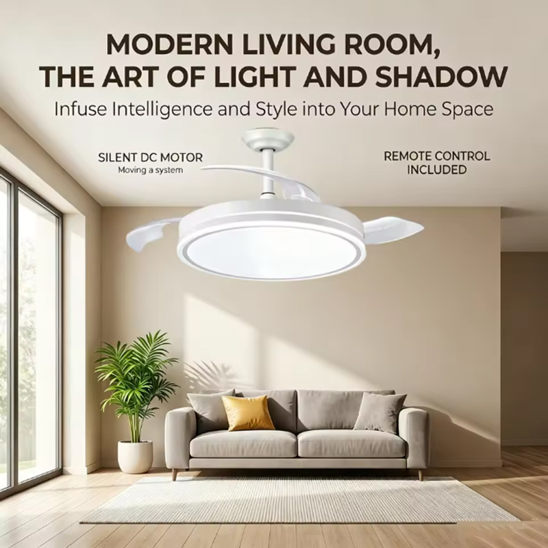 Smart Ceiling Fan with LED Lig - Smart Home Ventilation recension och pris