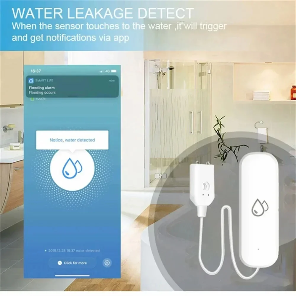 Tuya WiFi Water Sensor Leakage - Wifi Water Leak Detector recension och pris