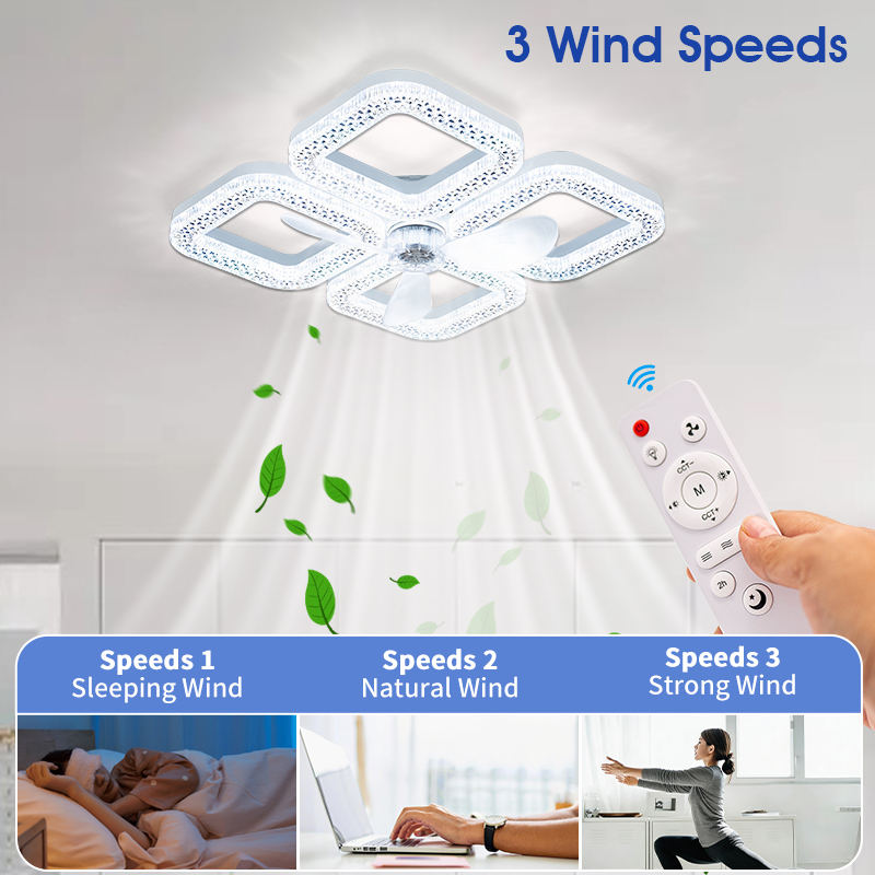 Modern Ceiling Fan with Light  - Smart Home Ventilation recension och pris