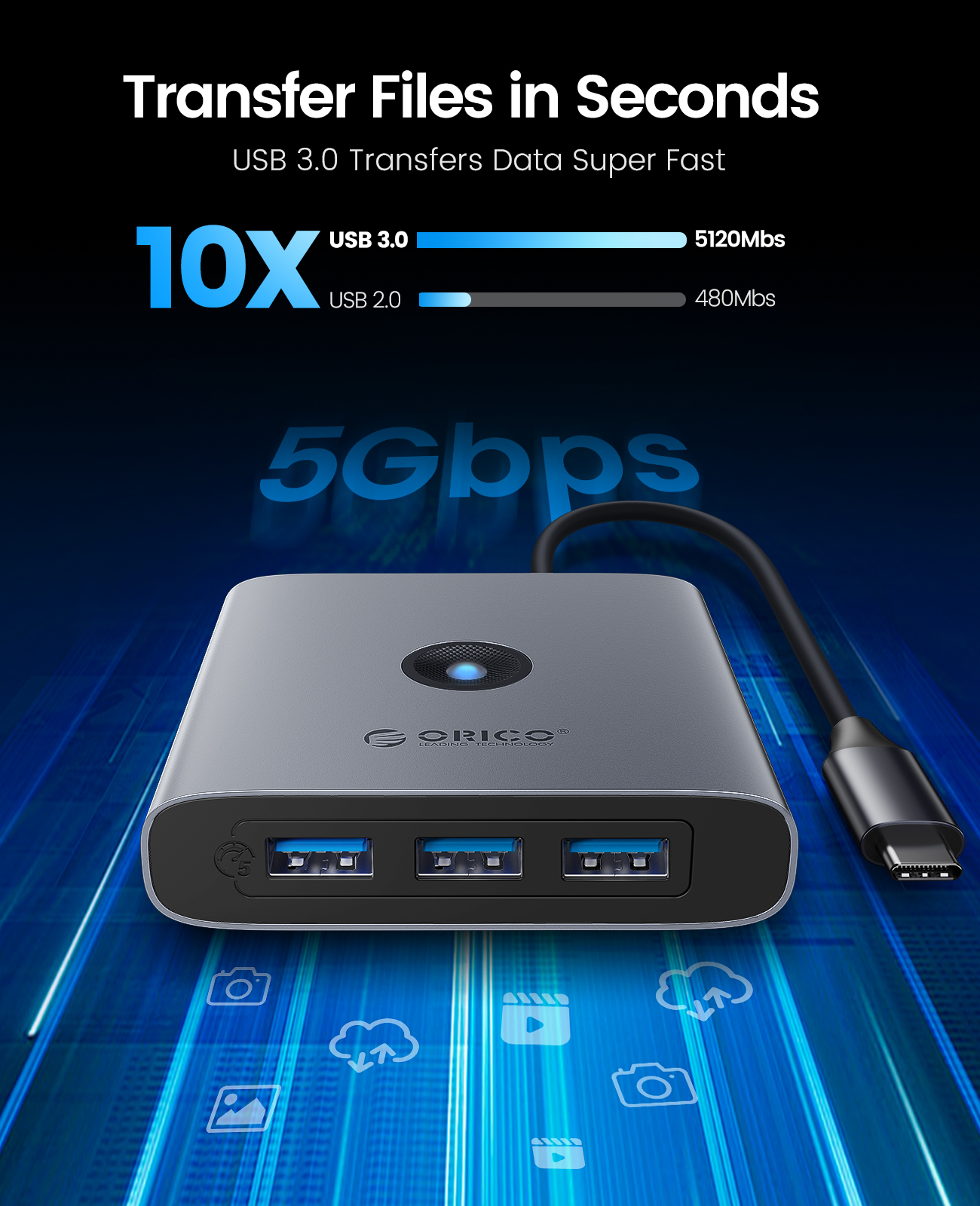 ORICO USB 3.0 Adapter HUB Type - Smart Home Hub Xiaomi recension och pris