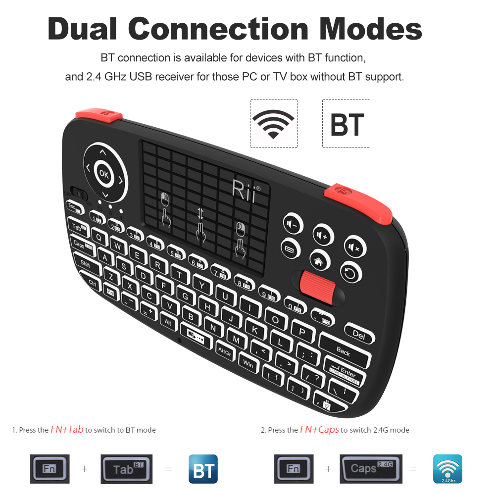 Rii i4 Mini BT Wireless Keyboa - Smart Home Keyboard recension och pris