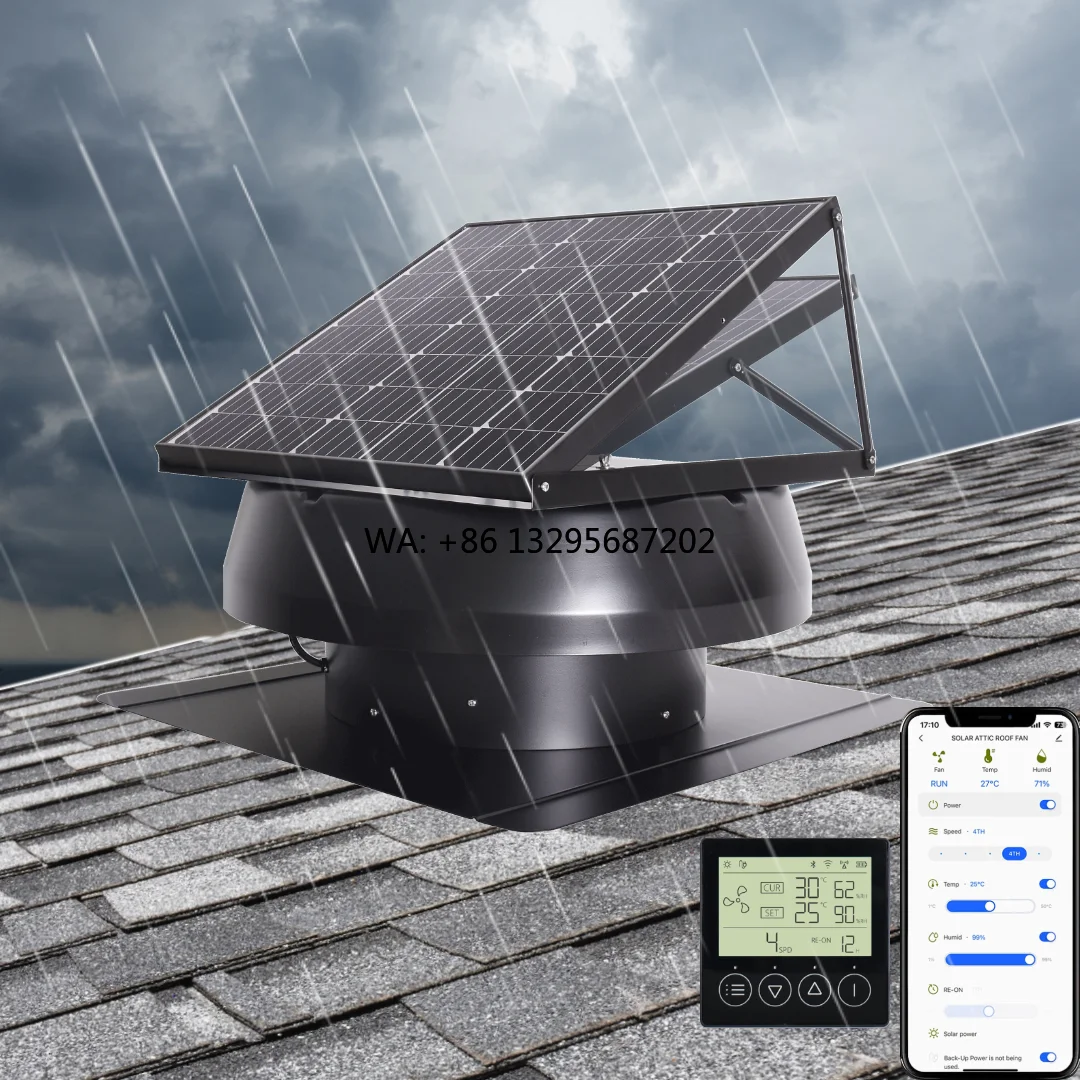 25-60W Solar Powered Attic Roo - Smart Home Ventilation recension och pris