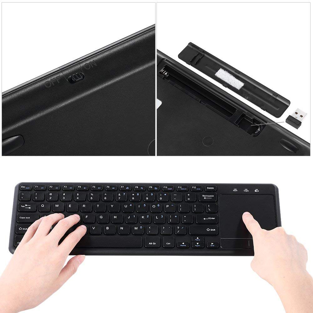 2.4GHz Ultra thin Wireless Tou - Smart Home Keyboard recension och pris